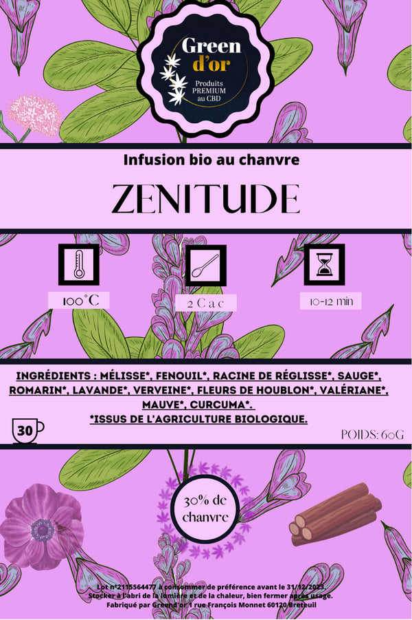 Infusion CBD "Zenitude" Greend'or Infusion CBD "Zenitude" Greend'or